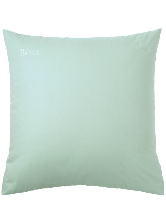 Taie d'oreiller coton, personnalisable  (vert amande)