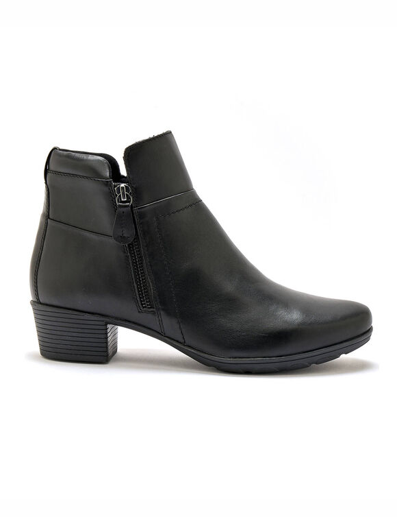 Boots zippées semelle et largeur confort (noir)