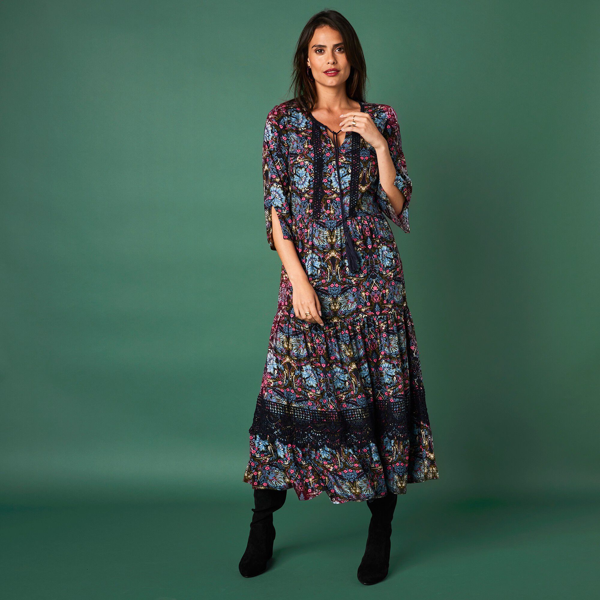 Blanche porte robe hot sale longue