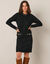 Robe pull détails brillants, 2 poches (noir)