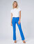 Effen bootcut legging, elastische taille (felblauw)