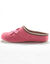 Chaussons mules fleur brod&eacute;e - largeur confort (framboise)