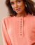 Pull ajouré col tunisien boutonné (pêche)