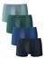 Shorty in 100% katoen - set van 4 (blauw + marine + groen)
