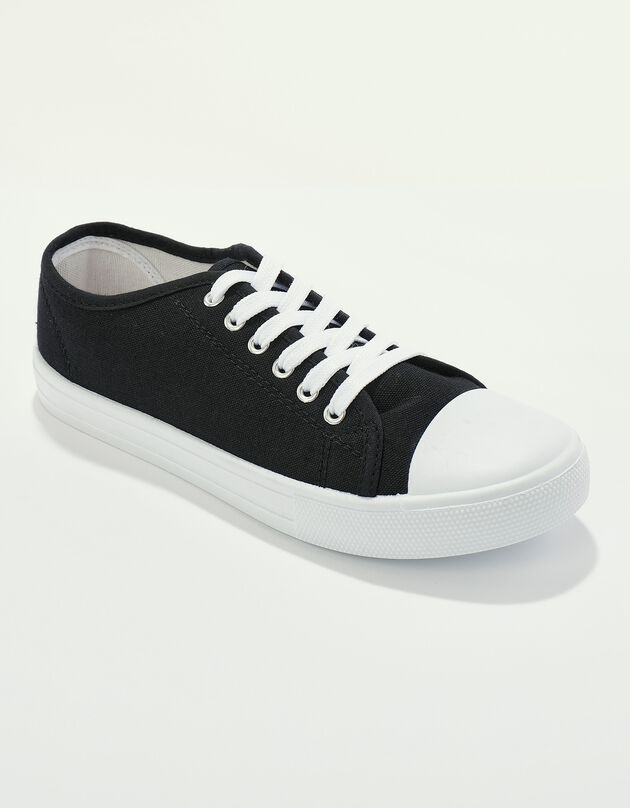 Sneakers in canvas (zwart)