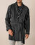 Robe de chambre courte maille polaire (rayé gris) Robe de chambre courte maille polaire (rayé gris)