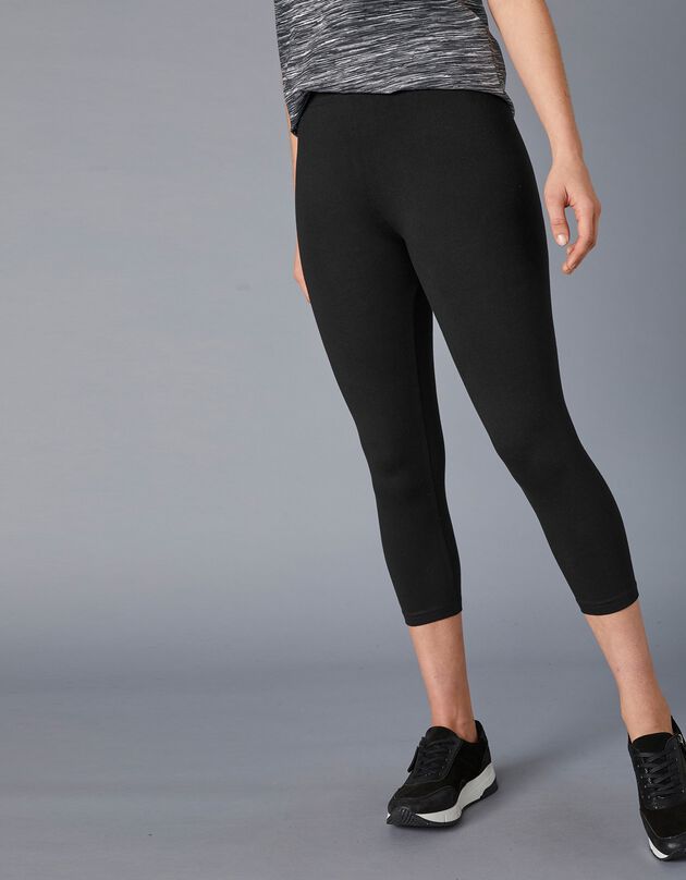 Legging 3/4 en coton bio(1), éco-responsable (noir)