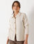 Vestjasje met knopen, gerecycleerd polyester(**) (chiné beige)