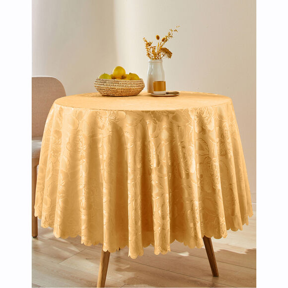 Nappe jacquard damass&eacute; (tournesol)