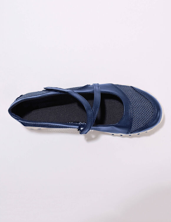 Ballerines de sport scratchées ultra-souples (marine)