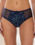 Maxi-slipje van katoen met kant en Coria-print - set van 2 (blauw)