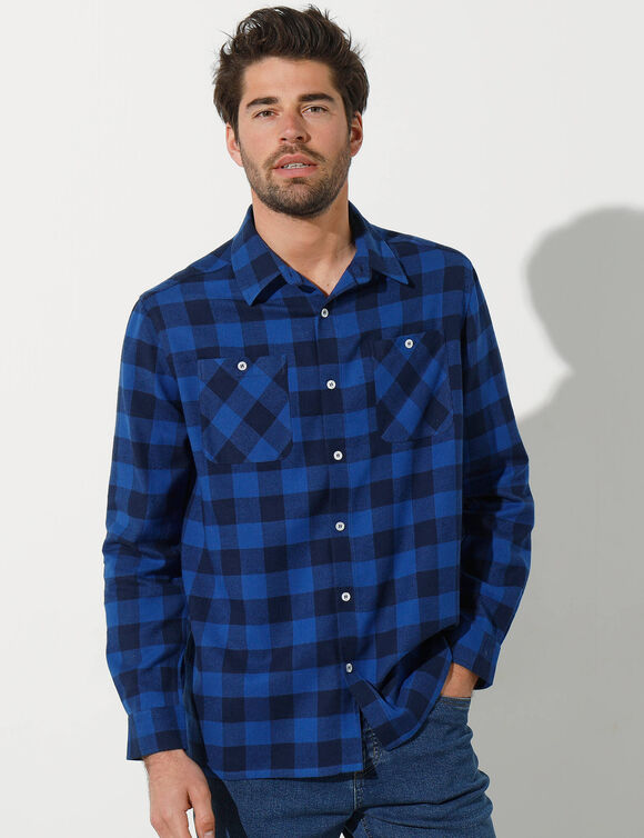 Chemise carreaux flanelle - lot de 3 (cuivre + bleu + vert)