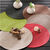 Set de table rond bambou - Lot de 4 (rouge)