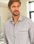 Pyjama rayures popeline coton (gris)