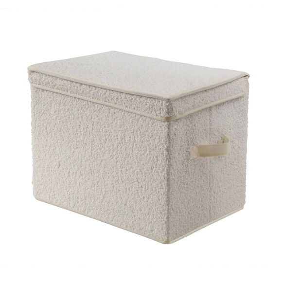 Opbergdoos in lusjestricot (ecru)