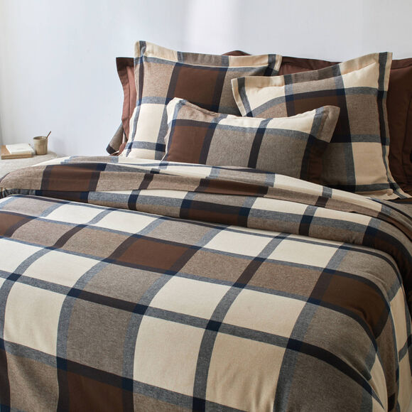 Scott-beddengoed - geverfde flanellen stof 160 g/m&sup2; (chocolade)