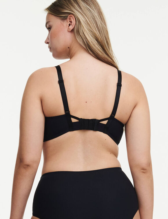 Soutien-gorge enveloppant en maille et dentelle "Play"- avec armatures (noir)