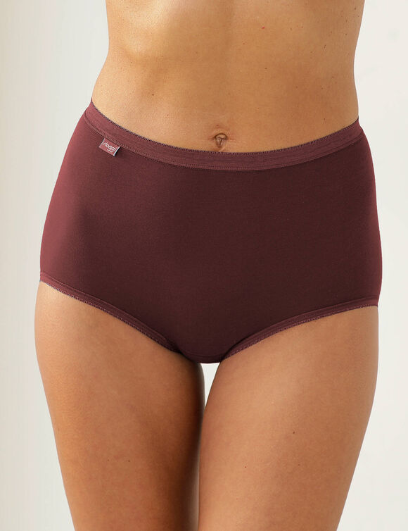 Basic maxi-slipjes - set van 3 (roze + pruim + wit)