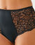 Culotte microfibre et dentelle stretch forme maxi taille haute - lot de 2 (noir + nude)