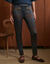 Legging 7/8&egrave;me &agrave; carreaux (marine / marron)