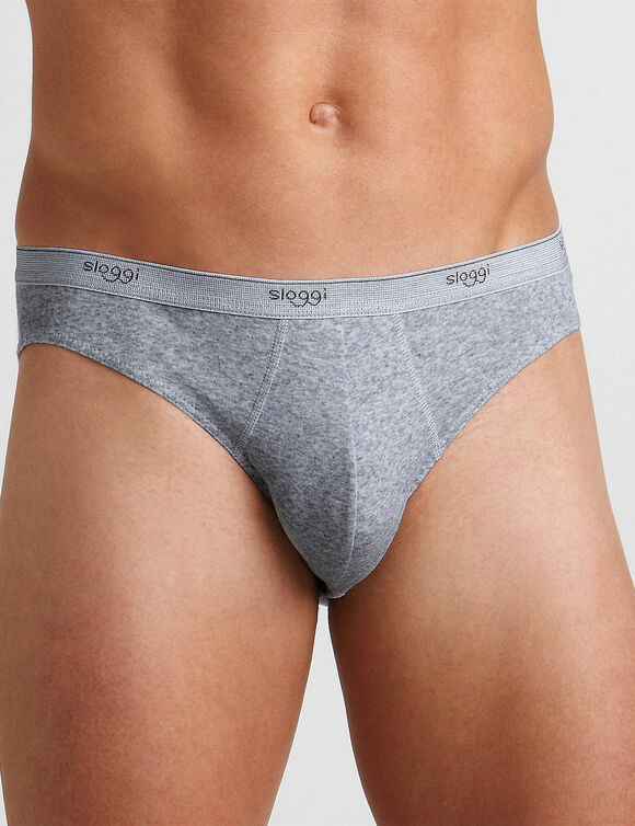 Stevige slip in mini-vorm (chin&eacute; grijs)