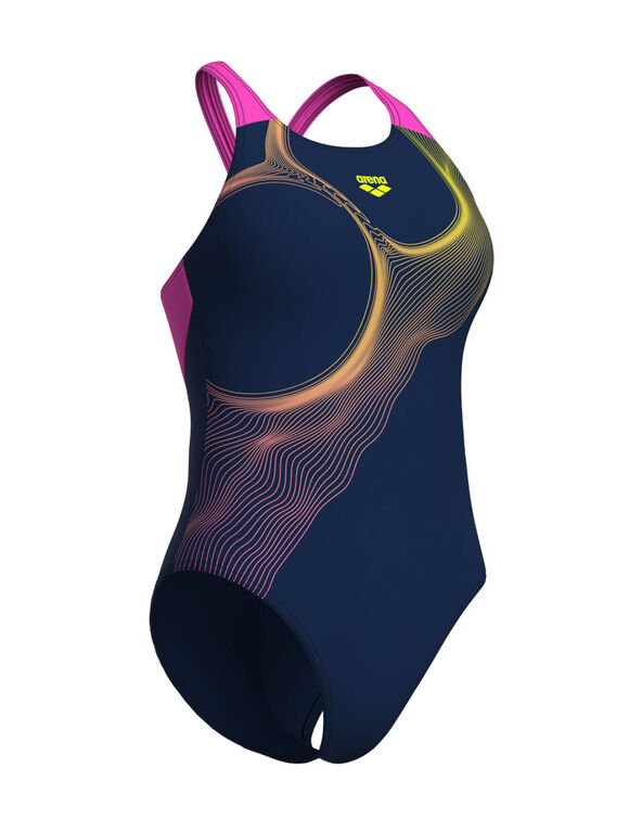 Badpak Ripples (marine / roze)