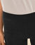 Effen 3/4-legging in stretchtricot (zwart)