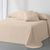 Effen bedsprei met gewafeld effect (beige)
