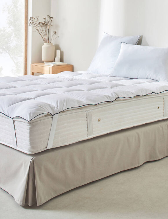 Comfortabele topdekmatras, made in France, 'Timeless' collectie, EDONA (wit)