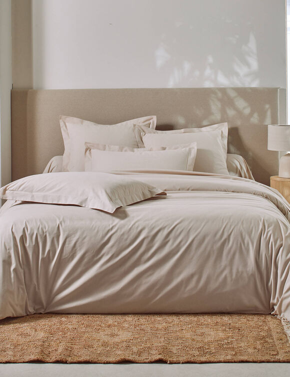 Linge de lit uni - coton bio** (ivoire)