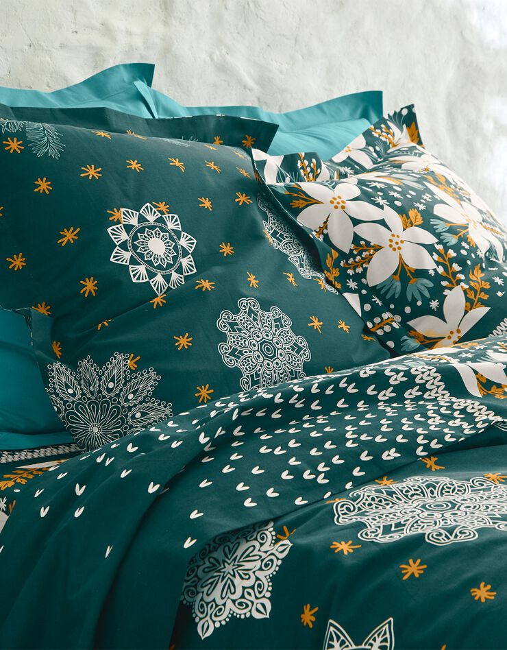 Bedlinnen Sierra in katoen met bloemenprint, groen Bedlinnen Sierra in katoen met bloemenprint, groen, hi-res image number 5