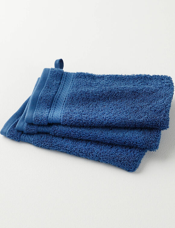 Collection serviettes de bain unies 540g/m2 confort luxe  (bleu)