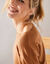 Pull col bateau manches 3/4, toucher doux (noisette)