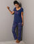 Pyjamabroek met sterrenprint Estrella - katoen (marine) Pyjamabroek met sterrenprint Estrella - katoen (marine)