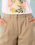 Pantalon coupe large, petite stature (sable)
