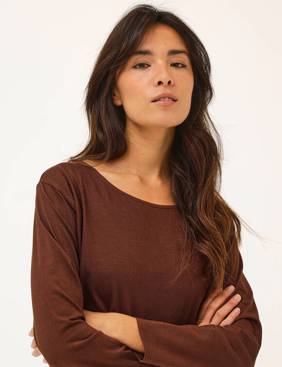 T-shirt manches longues (chocolat)