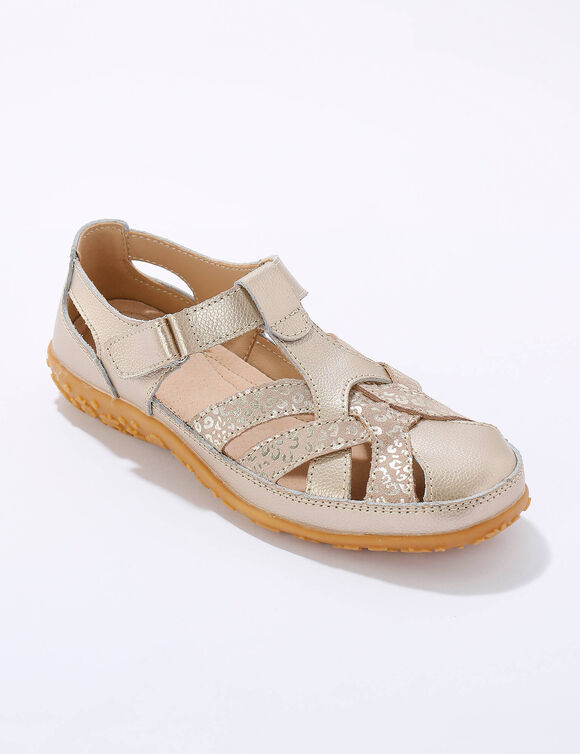 Schoenen in soepel leer (goudkleurig)