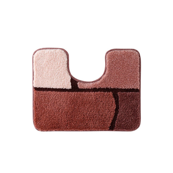 Patchwork badmatje (steenrood)
