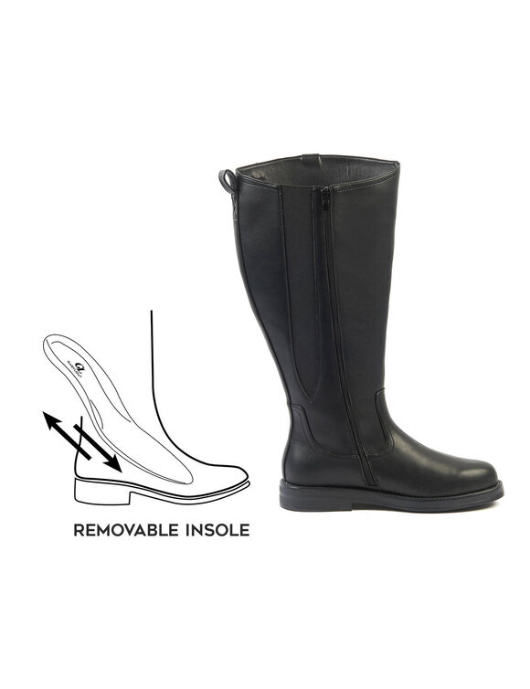 Low boots met zwarte elastieken - zwart (zwart)