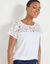 T-shirt met korte mouwen en kant (wit)