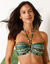 Haut de maillot de bain forme bandeau iris&eacute; ligne Loma - sans armatures (kaki / &eacute;meraude)