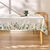 Vlekkenwerend tafellaken met plantenprint (naturel / groen)
