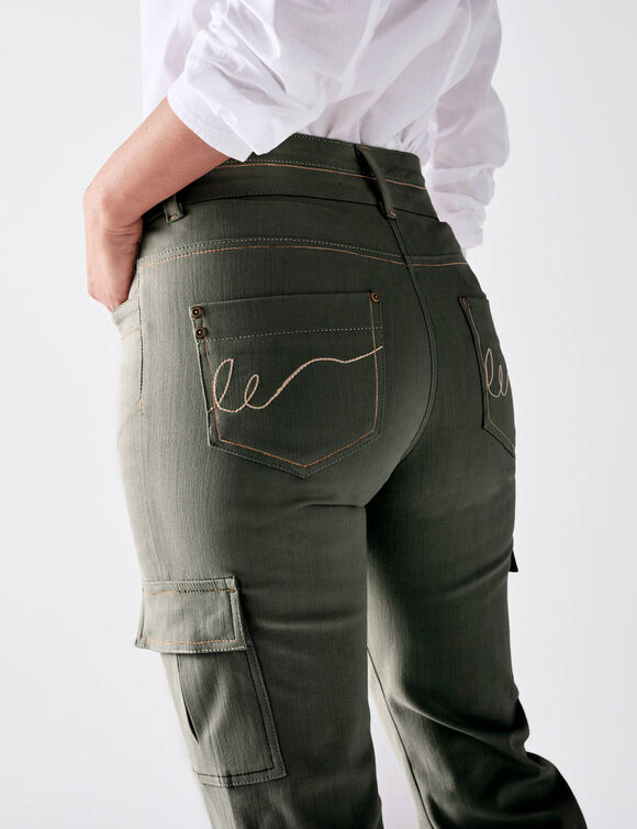 Jean droit cargo (kaki)