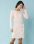 Trui-jurk in wikkelstijl, kleine lengtes (beige)