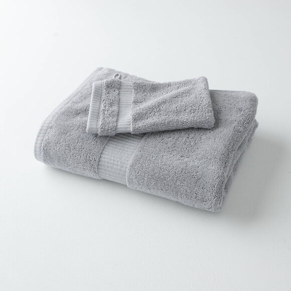 Collection serviettes de bain unies 640g/m2 confort prestige (gris)