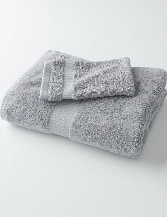Collection serviettes de bain unies 640g/m2 confort prestige (gris)