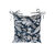 Galette de chaise carrée imprimée - lot de 2 (bleu)