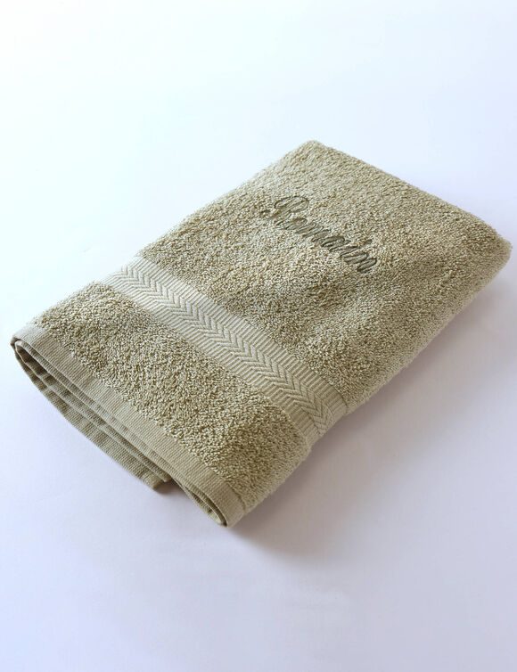 Effen handdoek, zacht comfort, personaliseerbaar (linde)