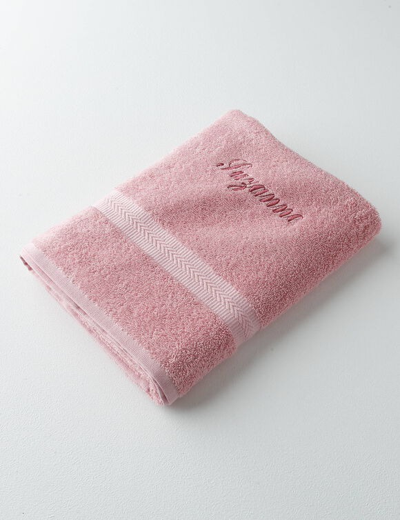 Collection serviettes de bain personnalis&eacute;es - confort moelleux 420 g/m&sup2; (rose gris&eacute;)