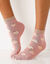 Sokken met 'fruit' print - set van 3 paar (kaki + roze)